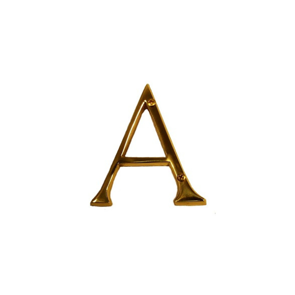 Solid Brass Alphabet A Letter