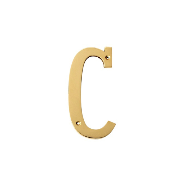 Solid Brass Alphabet C Letter