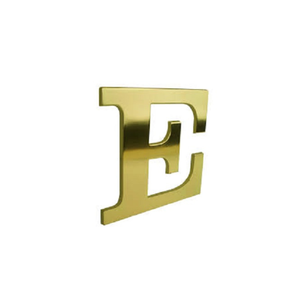 Solid Brass Alphabet E Letter