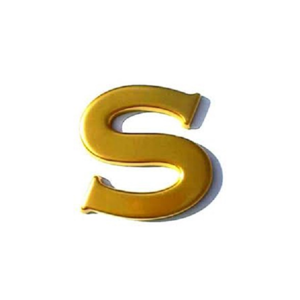 Solid Brass Alphabet S Letter