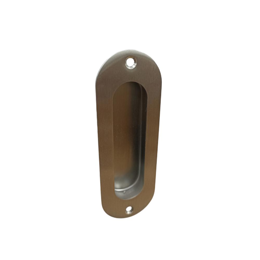Narrow Oval Flush Pull with Surface Screws IIHL-CSDFP-06