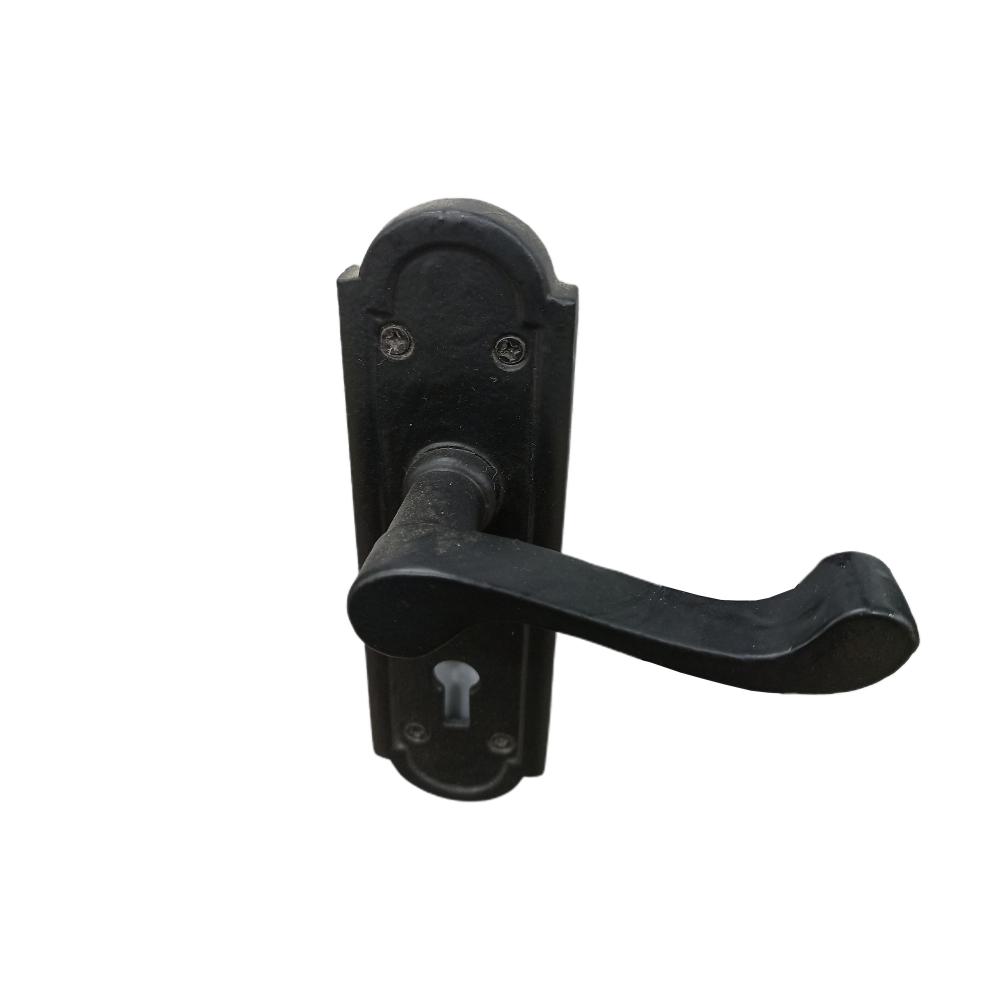 Black Antique Victorian Scroll Door Handles MIDL-06