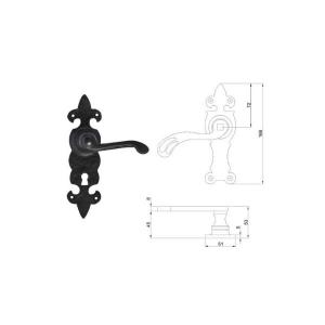 Black Antique Traditional Lever Lock MIDL-04