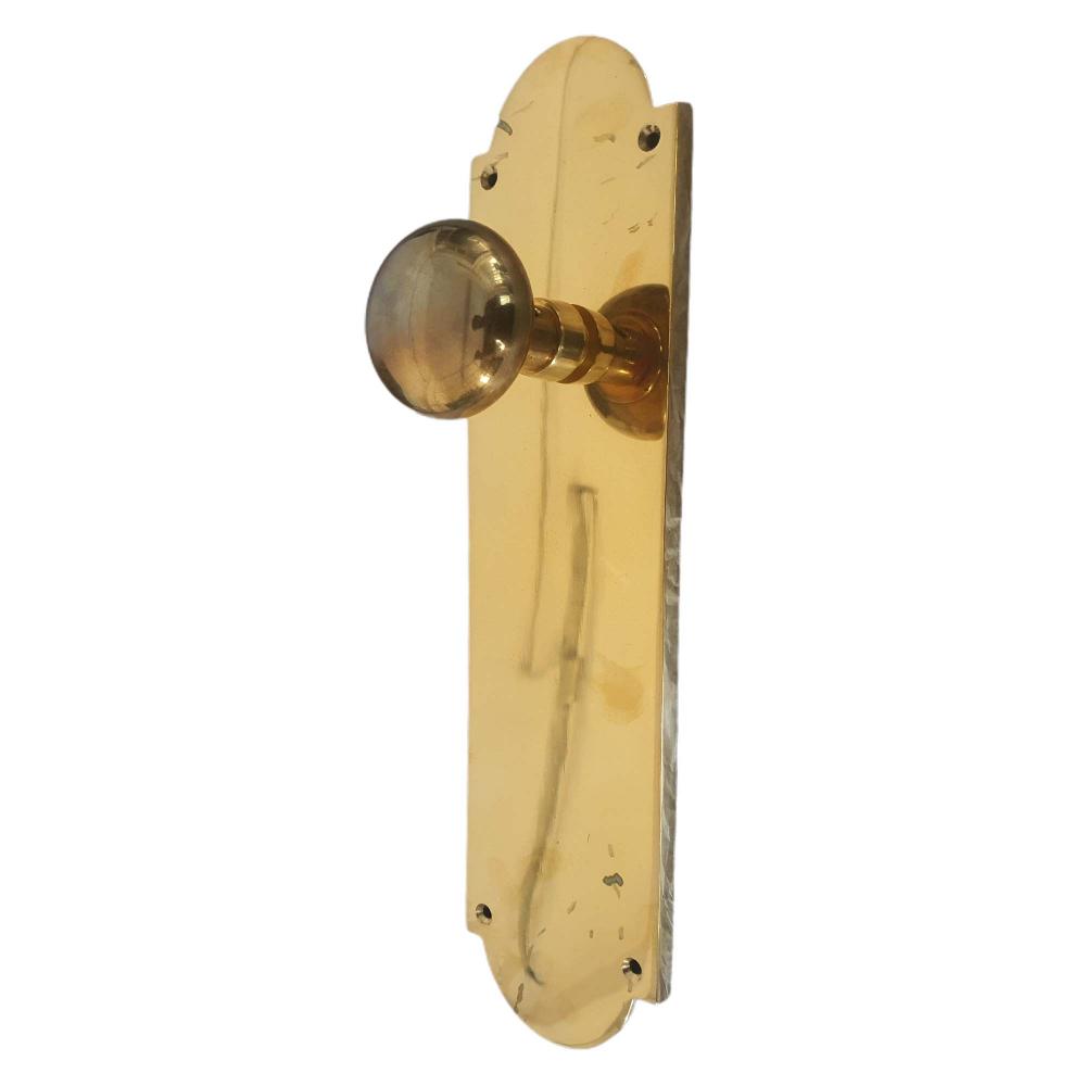 Victorian Knob With Victorian Half round Design Door Finger Push plate