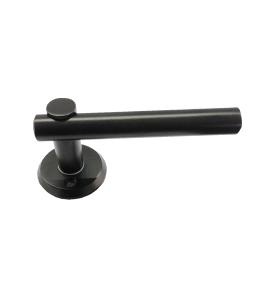 Black Rosette Door Handle on Round Rose ZDH06